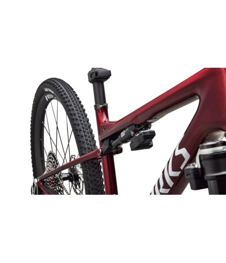 Specialized S-Works Epic 9 Gloss Red Tint Over Red Reflex Pearl Edge Fade / Metallic White Silver