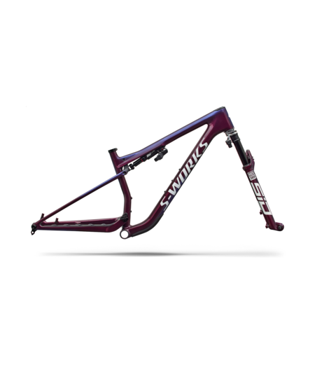 Specialized S-Works Epic 9 Frameset Gloss Bordeaux Metallic / Blue Pearl Edge Fade / Metallic White Silver