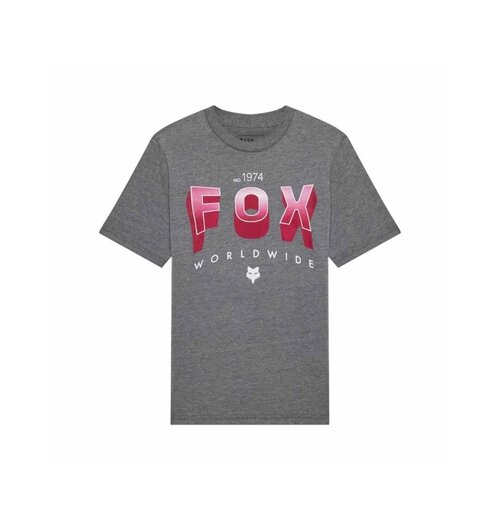 FOX Racing Apparel Youth Block S/S TEE Heather Dark Grey