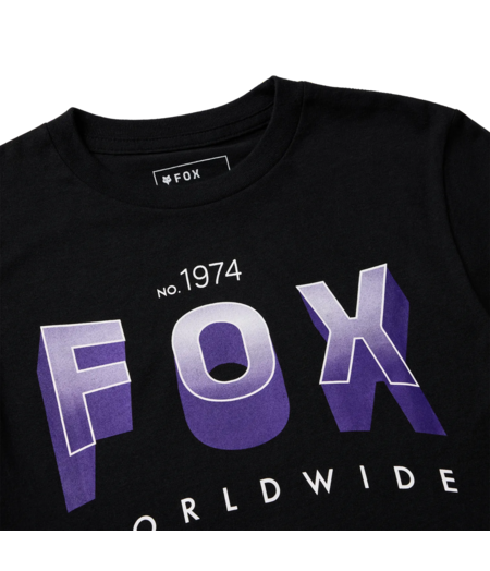 FOX Racing Apparel Youth Block Short Sleeve Tee Ultra Black