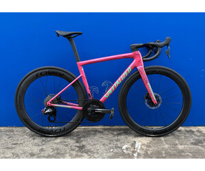 *USED* Tarmac SL8 Pro Custom Build SRAM Force / Classified Hub Gloss Carbon / Metallic Vivid Pink Strata / Electric Green, size 54cm
