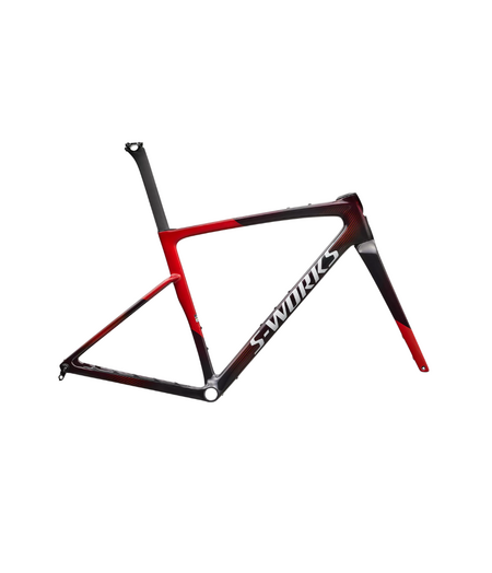 Specialized S-Works Crux 5 Frameset - FACT 12r Carbon Cayenne Metallic/red Tint/white Silver Metallic