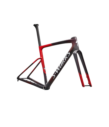 Specialized S-Works Crux 5 Frameset - FACT 12r Carbon Cayenne Metallic/red Tint/white Silver Metallic