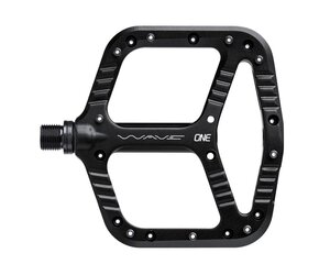 Flat Aluminium Wave Pedals Black