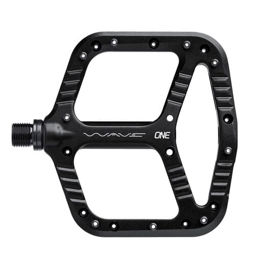 OneUp Flat Aluminium Wave Pedals Black