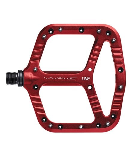 OneUp Flat Aluminium Wave Pedals Red