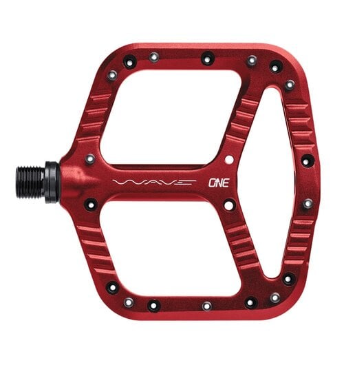 OneUp Flat Aluminium Wave Pedals Red