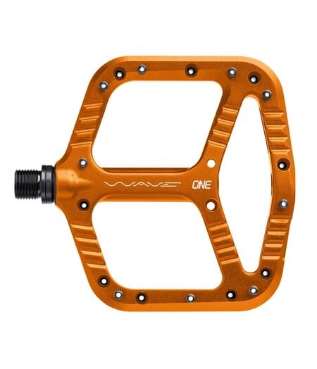 OneUp Flat Aluminium Wave Pedals Orange