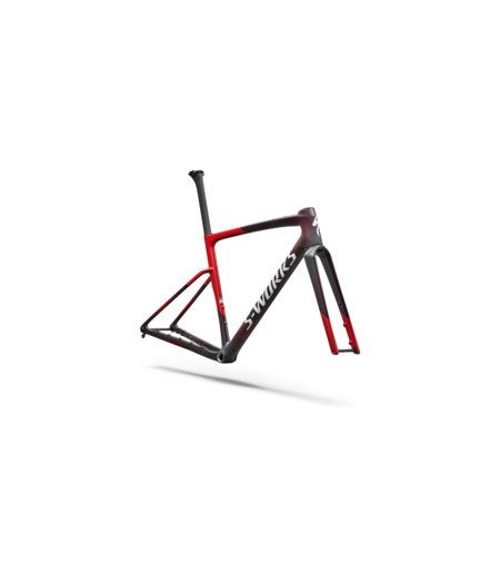 Specialized S-Works Crux 5 Frameset - FACT 12r Carbon Cayenne Metallic/Red Tint/White Silver Metallic