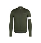 Rapha Men's Core Thermal Long Sleeve Jersey Dark Green/White