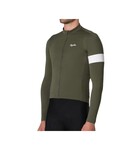 Rapha Men's Core Thermal Long Sleeve Jersey Dark Green/White