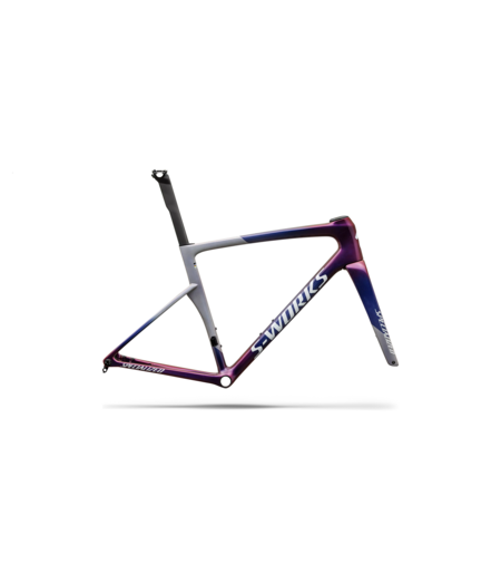 Specialized S-Works Tarmac SL9 Frameset Gloss Dove Grey / Red to Blue Pearl / White Silver Metallic