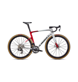Specialized S-Works Tarmac SL9 - SRAM RED AXS Gloss White Silver Metallic / Gloss Ruby Metallic / Obsidian Metallic