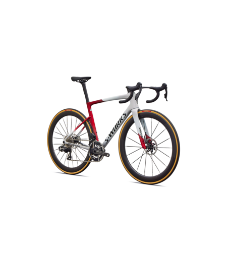 Specialized S-Works Tarmac SL9 - SRAM RED AXS Gloss White Silver Metallic / Gloss Ruby Metallic / Obsidian Metallic