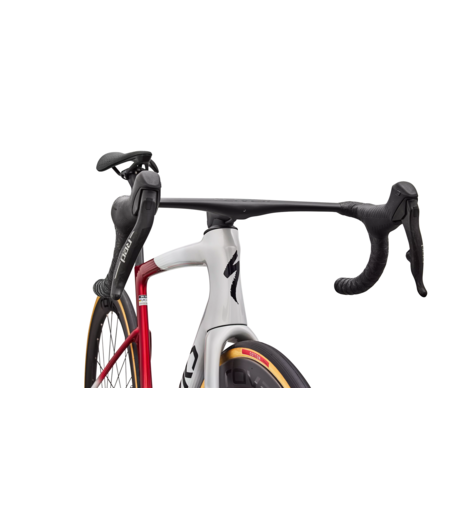 Specialized S-Works Tarmac SL9 - SRAM RED AXS Gloss White Silver Metallic / Gloss Ruby Metallic / Obsidian Metallic