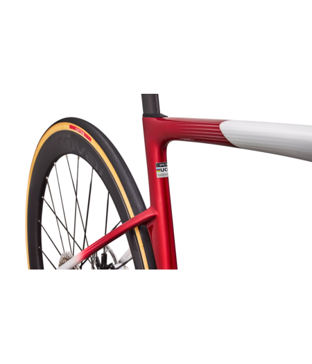 Specialized S-Works Tarmac SL9 - SRAM RED AXS Gloss White Silver Metallic / Gloss Ruby Metallic / Obsidian Metallic