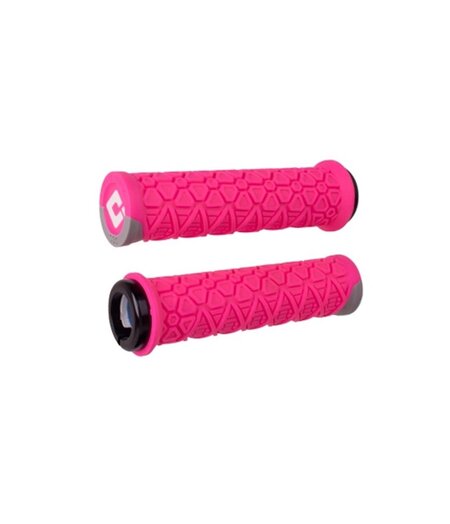 ODI MTB Vanquish D30 Lock-on Grip 135mm Pink / Grey