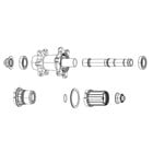 Zipp Axle End Cap Set ZIPP Rear 176 Disc 12X142