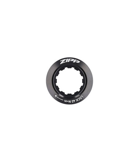 Zipp Disc Lock Ring - CenterLock w/Internal Serration, Zipp Logo Black