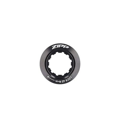 Zipp Disc Lock Ring - CenterLock w/Internal Serration, Zipp Logo Black