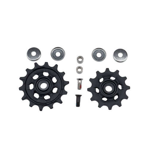 SRAM Rear Derailleur X-Sync Pulley Kit NX / SX Eagle (includes 12T Upper and 14T Lower Pulley with Bushings, 13mm and 14mm Pulley Bolts)