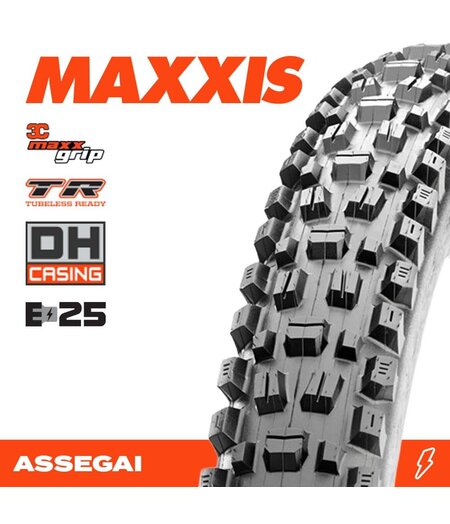 Maxxis Assegai - 29 x 2.50 3CG MaxxGrip DH TR (New DH) Folding 120x2TPI E-25