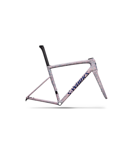 Specialized S-Works Tarmac SL8 Frameset - Gloss Dolomite Metallic / Directional Brush / Blue Majesty Metallic