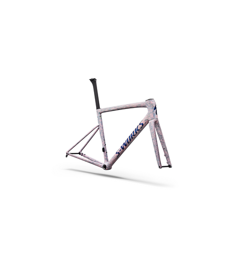 Specialized S-Works Tarmac SL8 Frameset - Gloss Dolomite Metallic / Directional Brush / Blue Majesty Metallic