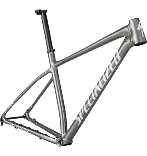 Specialized Chisel Hardtail Frameset Satin Brushed Smoke Liquid Metal / Gloss Metallic White Silver, size Small only.!