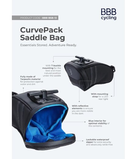 BBB Saddle Bag CurvePack Reflect - Medium