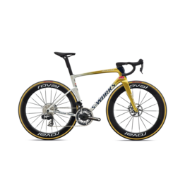 Specialized S-Works Tarmac SL9 LTD Remco Evenepoel - Gloss Metallic White Silver / Gold Peral / Deep Bule