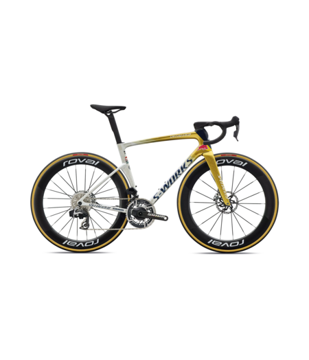 Specialized S-Works Tarmac SL9 LTD Remco Evenepoel - Gloss Metallic White Silver / Gold Peral / Deep Bule