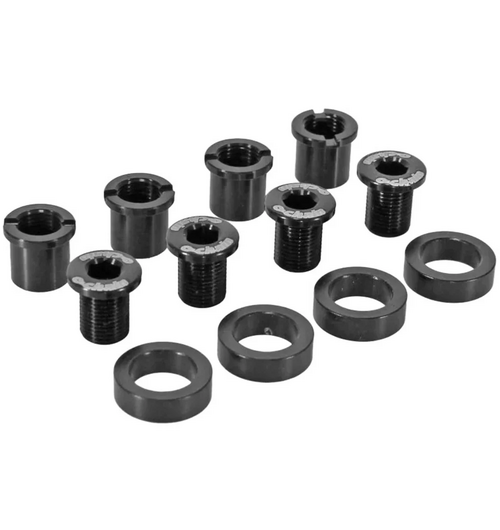 SRAM Ochain Spacer and Bolt kit (Including 4-pieces of 3mm spacers, 4 short and long bolts and nuts Alu M8.5x0.75)
