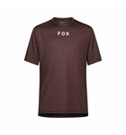 FOX Racing Apparel Mens Ranger Short Sleeve Jersey Wordmark Cocoa