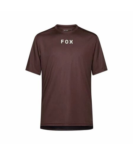 FOX Racing Apparel Mens Ranger Short Sleeve Jersey Wordmark Cocoa