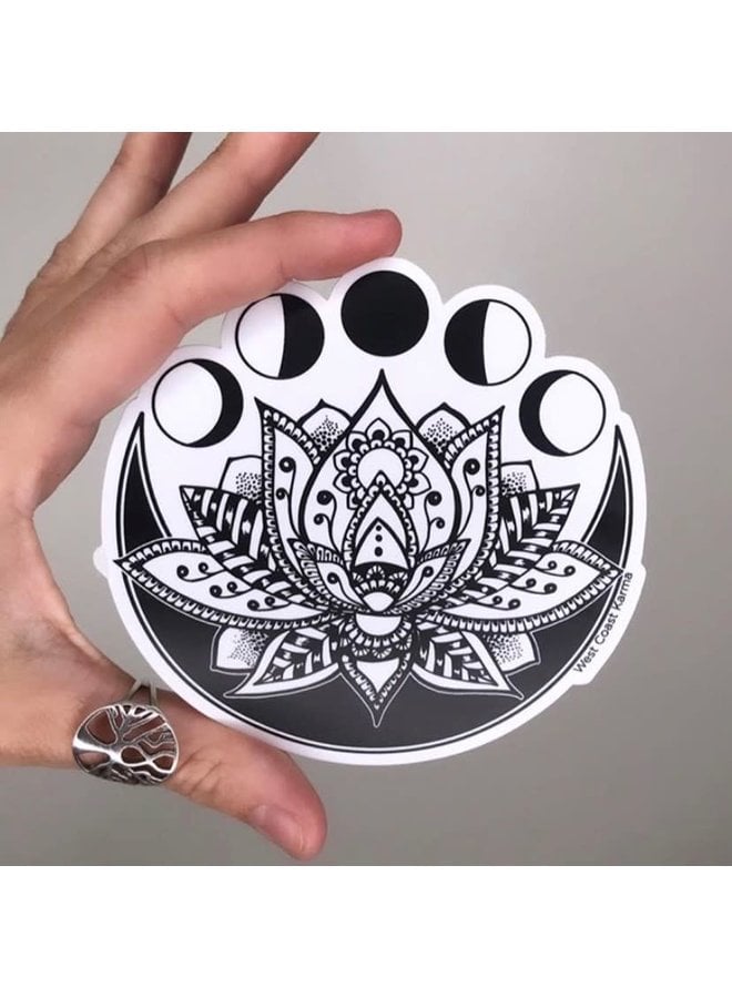 Lotus Moon Sticker