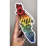 Rainbow Vancouver Island Vinyl Sticker