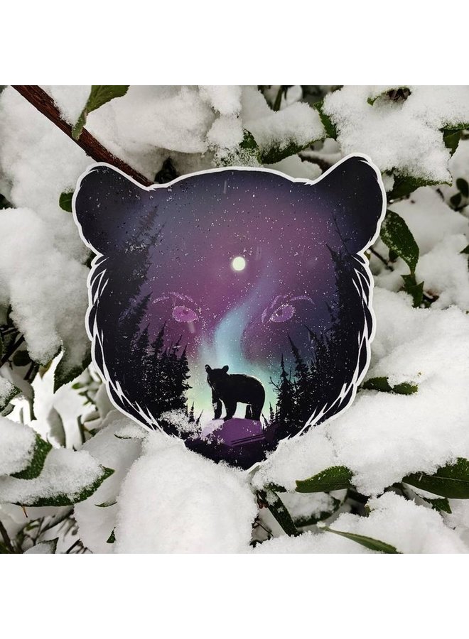 Coastal Creatures: Aurora Bear Vinyl Sticker 3"