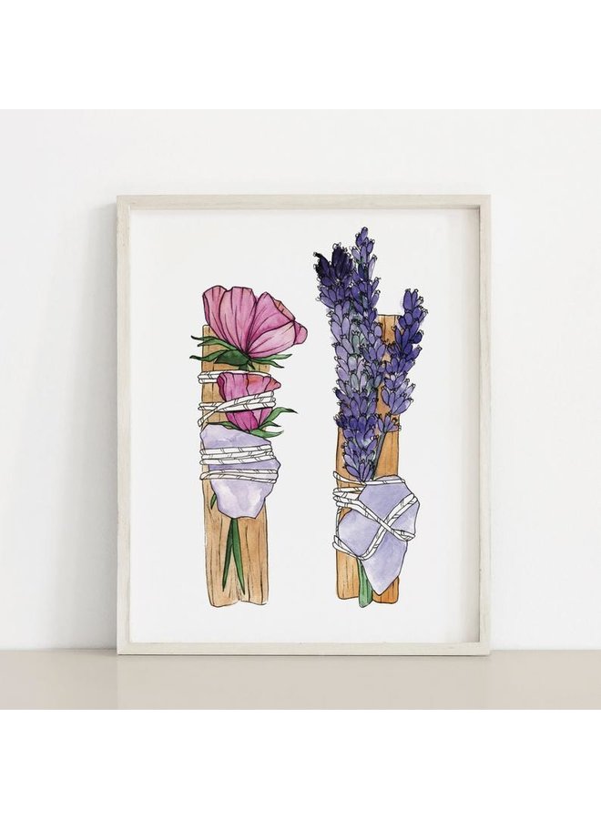 Palo Santo, Crystals & Dried Flowers Print