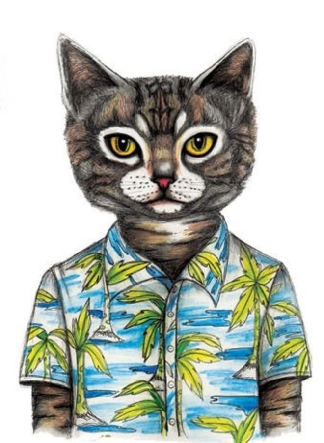 Hawaii Cat Magnet
