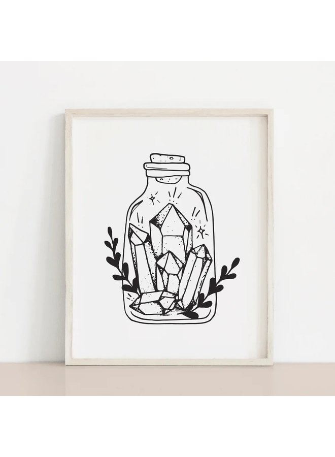 Crystals in a Bottle Print