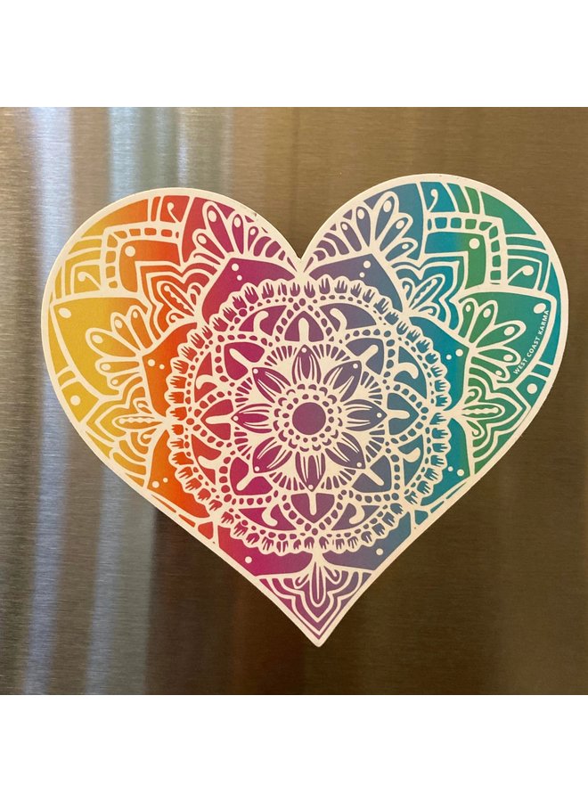 Light Rainbow Heart Magnet