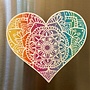 Light Rainbow Heart Magnet