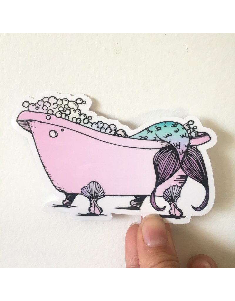 MELI.THELOVER Mermaid in a bath Vinyl Sticker