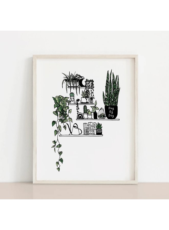 Day by Day Plant Shelf Print