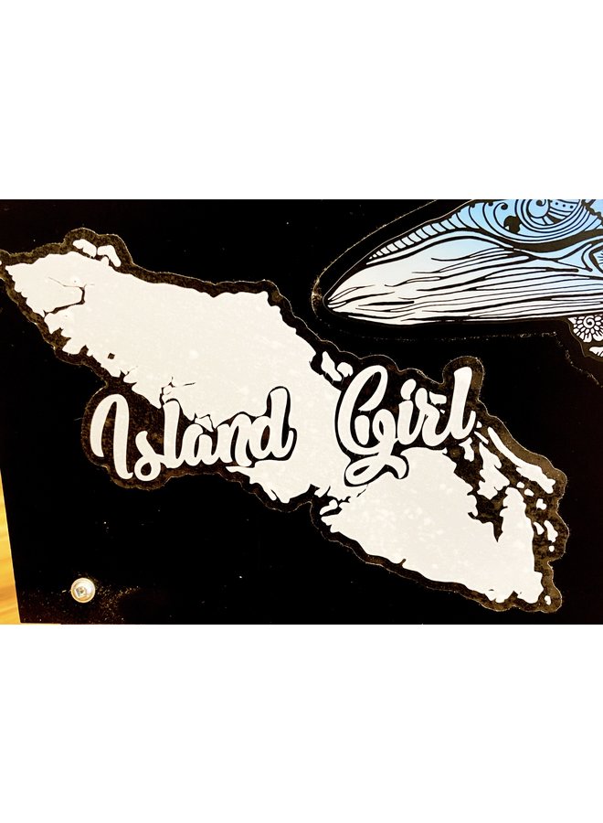 White Island Girl Decal