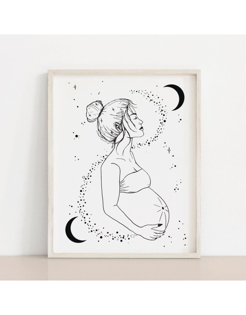 MELI.THELOVER Pregnancy Moon Motherhood Print