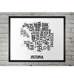 Damon D Chan Map Designs Victoria City Map Print