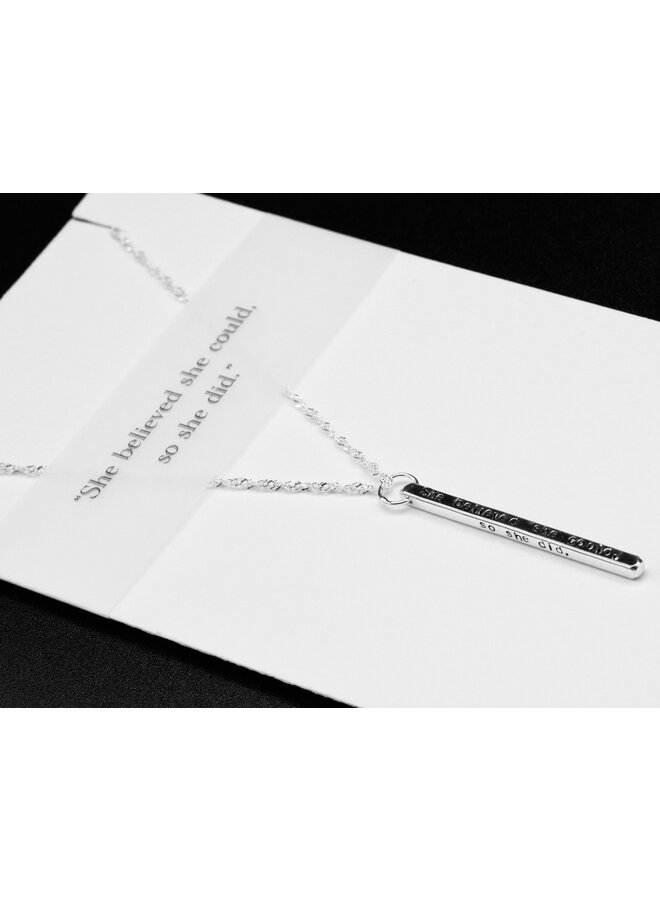 She Believed She Could So She Did Necklace