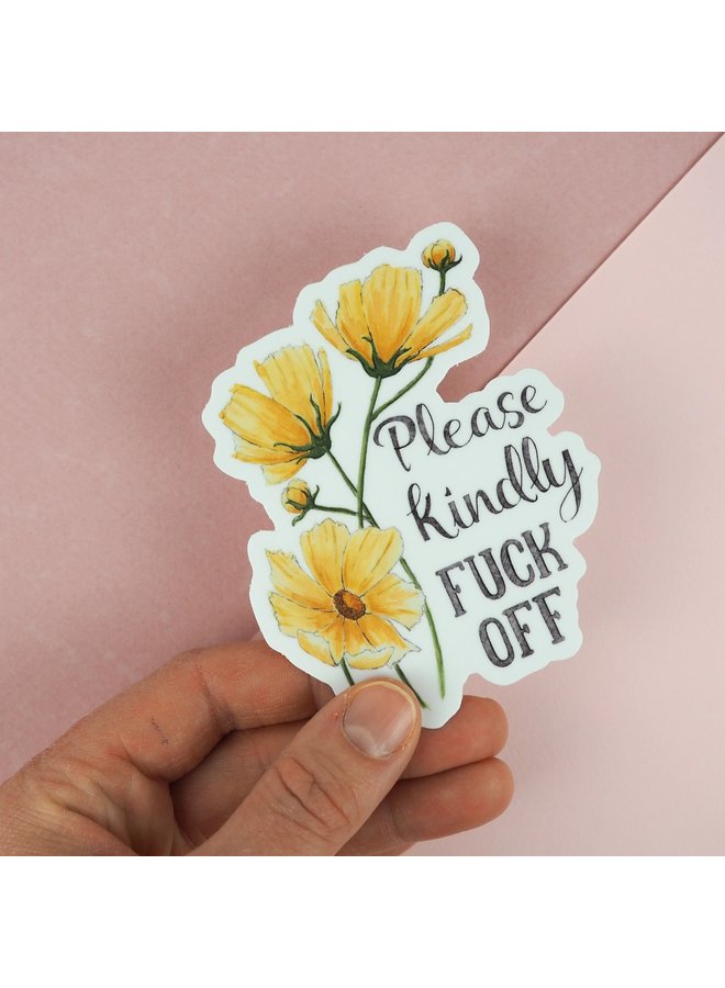 Please Kindly Fuck Off Sticker